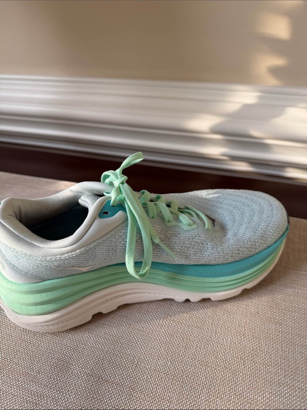 Hoka Mint and Teal Performance Running Shoes - Picture 4 of 9
